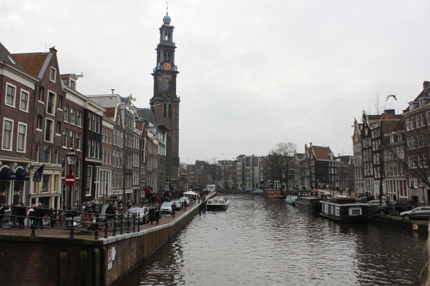 View of Westerkerk and canal